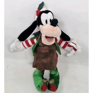 VINTAGE Disney Theme Park Edition 2002 Christmas Goofy Elf Bean Bag Plush NWT